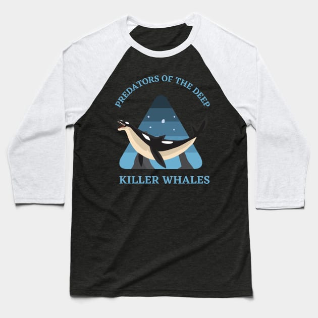 Killer Whales Baseball T-Shirt by Pearsville